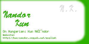 nandor kun business card